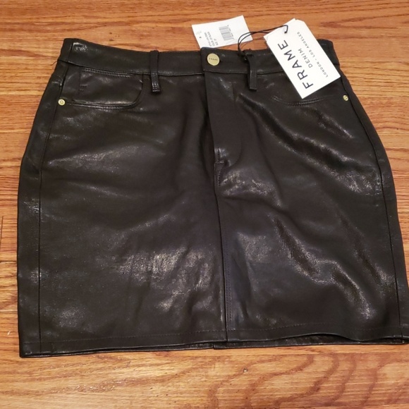 Leather Skirt NWT- FRAME Denim